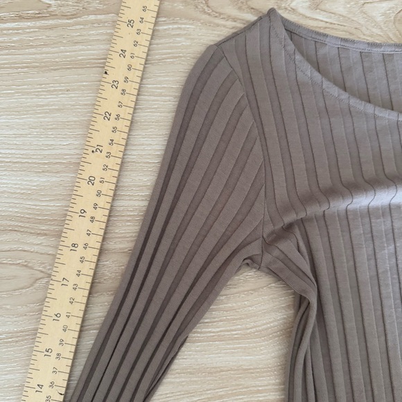 Nation‎ LTD Small Akiko High Split Slit Tunic Top Sahara Light Brown Rib Fall - Picture 11 of 11